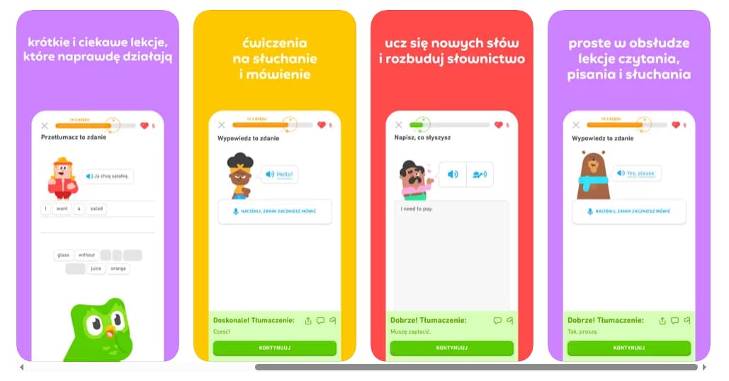 Najważniejsze funkcje Duolingo