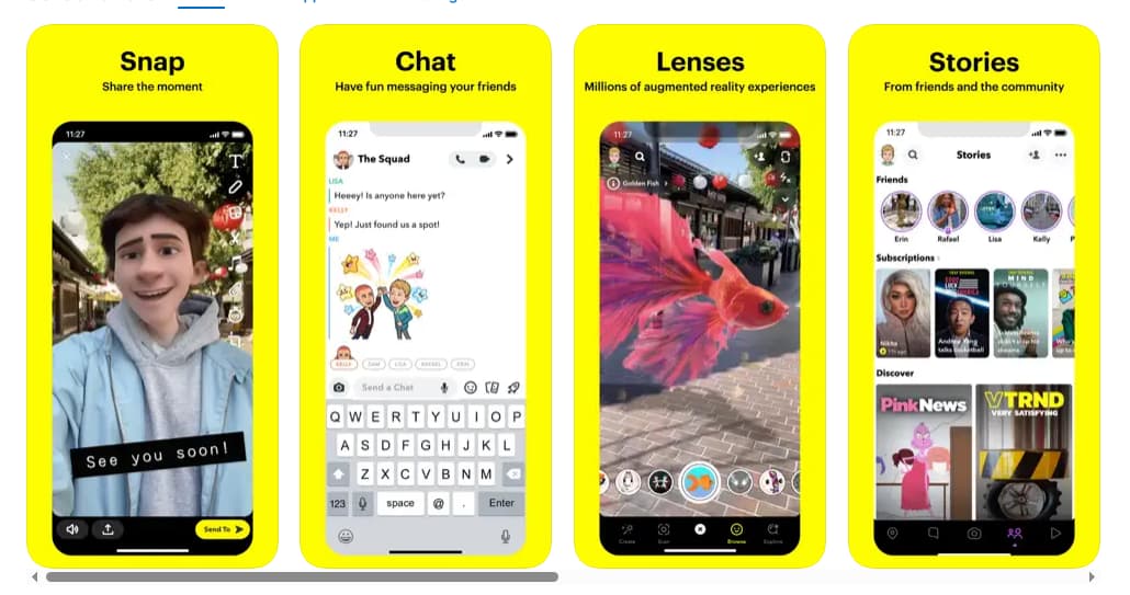 Najważniejsze funkcje Snapchat